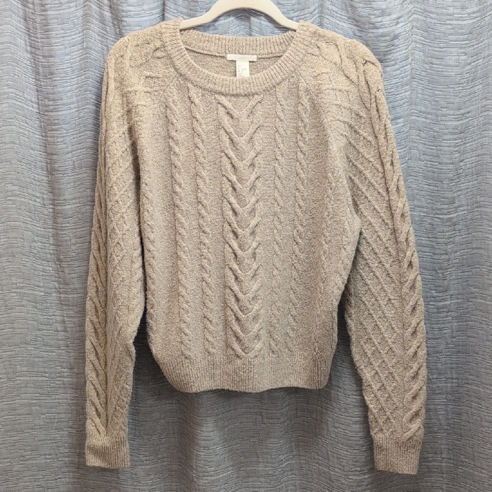 H&M Beige Cable Knit Sweater